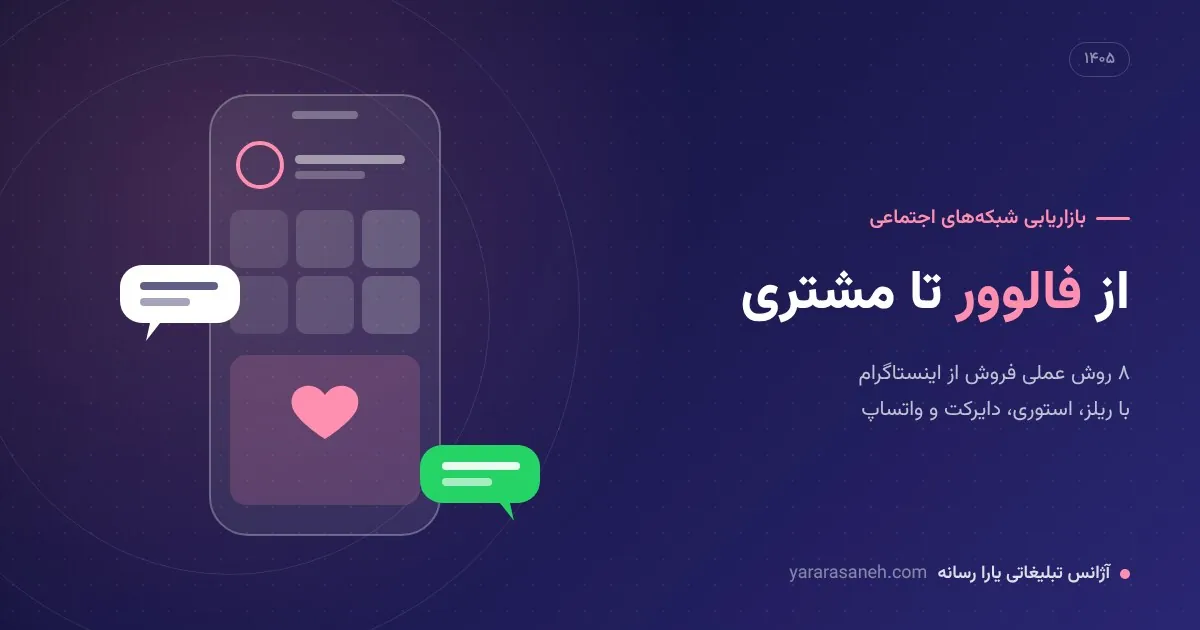 فروش از اینستاگرام و تبدیل فالوور به مشتری - یارا رسانه